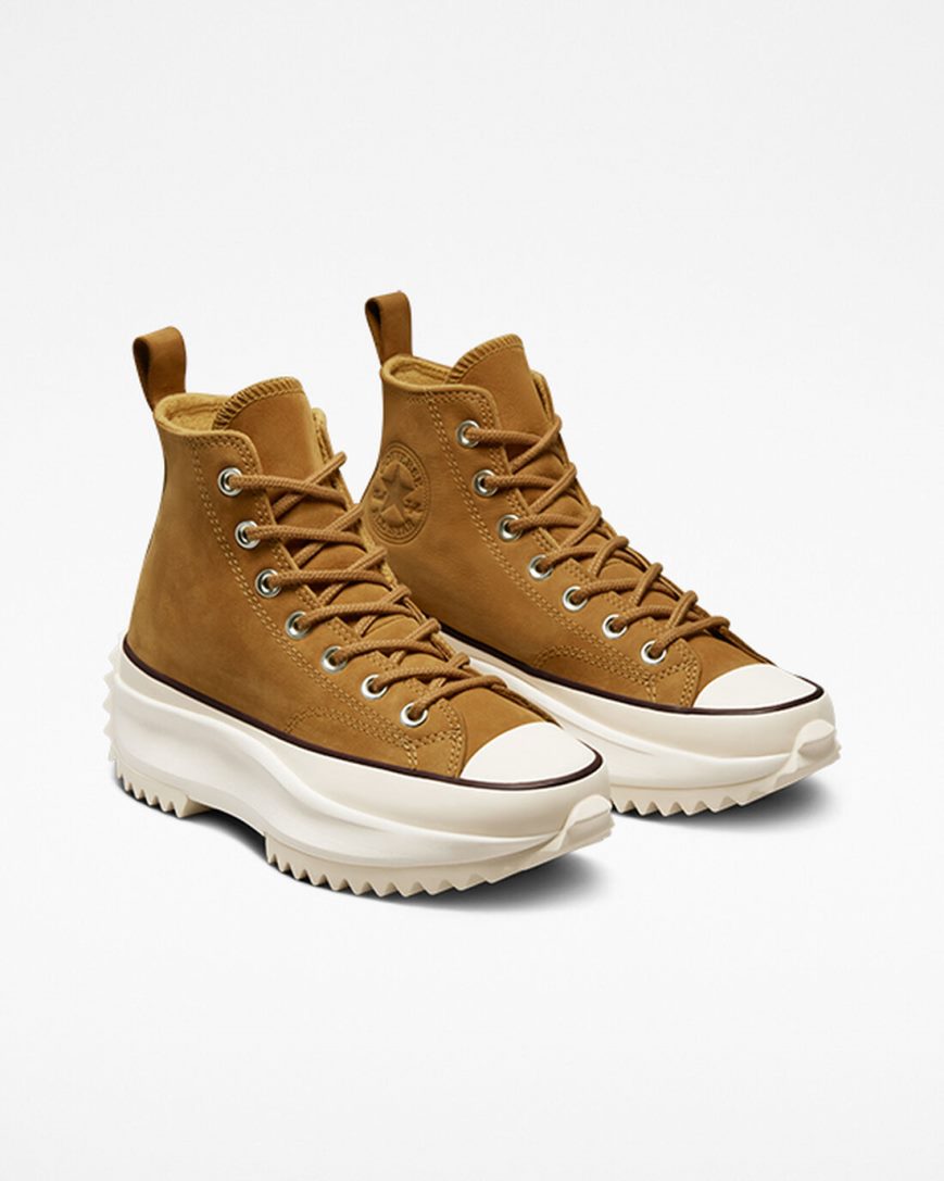 Men's Converse Run Star Hike High Top Platform Shoes Brown / Grey | AU 63408A